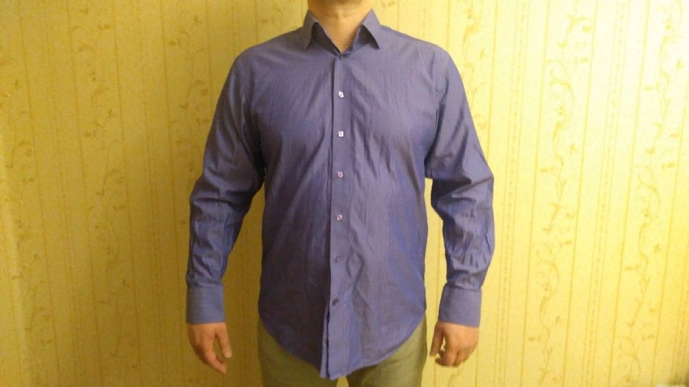 Рубашка ATLAS DESIGN сиренево-васильковый цвет