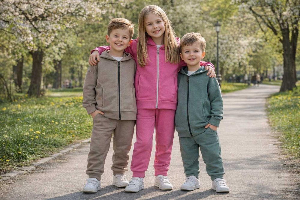 Дитячий спортивний костюм 2-нитка 86-146 см з капюшоном демісезон