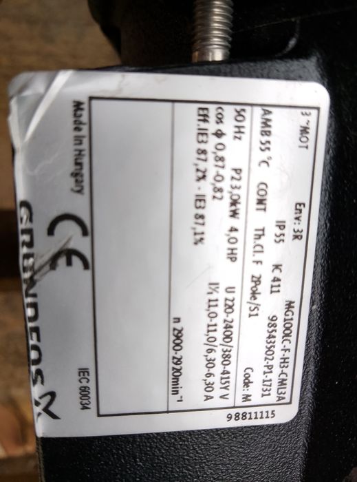 Pompa do wody Grundfos 3 kW
