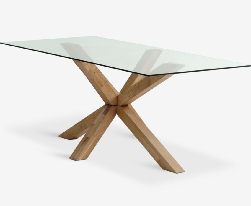 Mesa de vidro nova na caixa