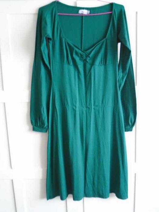 Vestido verde Blanco