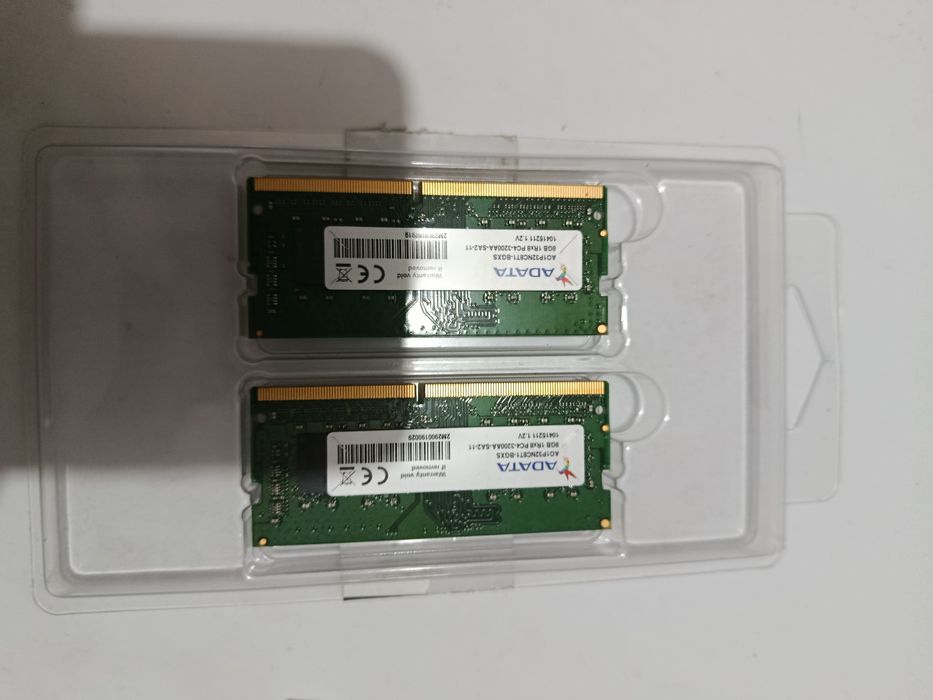 Оперативна пам'ять для ноутбука ADATA DDR4 16 GB(2*8GB) 3200MHz SO-DIMM 1Rx8 PC4-3200AA (AO1P32NC8T1-BGXS)