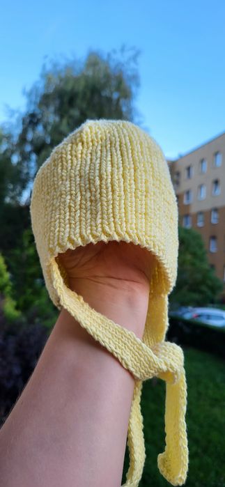 Czapeczka bonetka 2-6 miesięcy bawełna