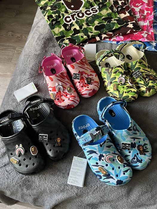 Літній Хіт!!!Crocs x Bape Тапки /Крокси х Бейп /