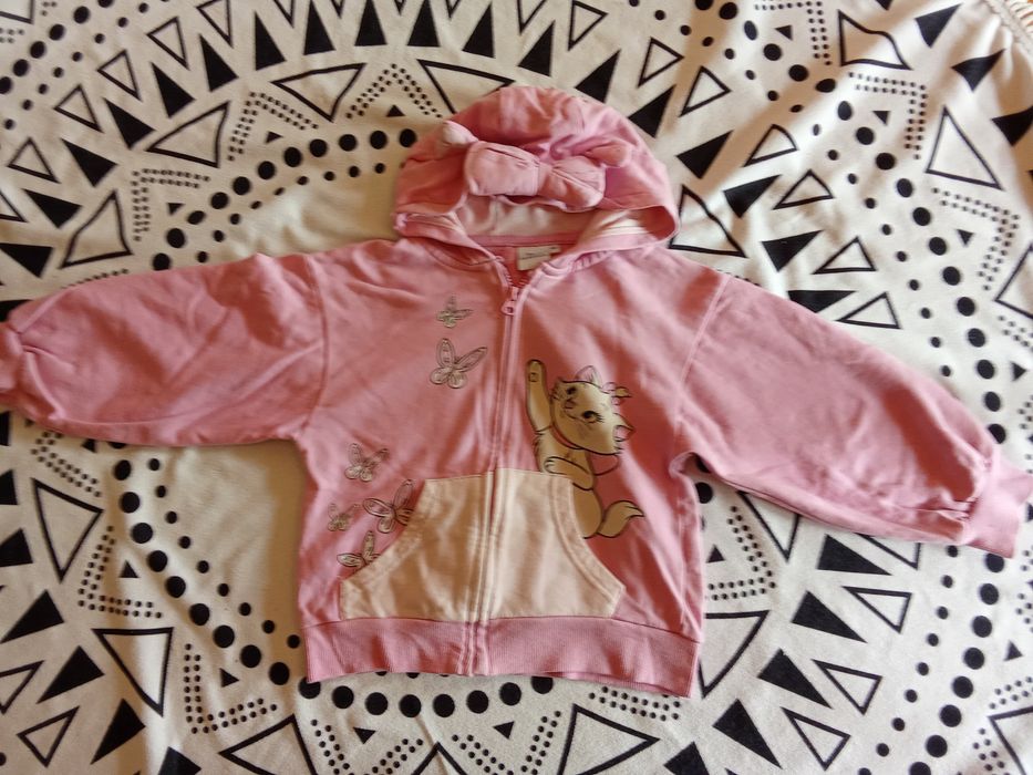 Bluza zapinana z kapturem z kotem 122 Disney