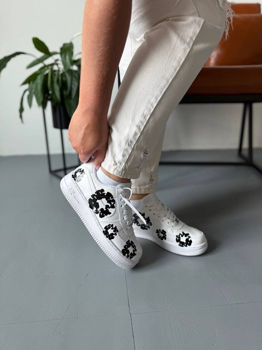 Кросівки жіночі та чоловічі Nike Air Force 1 Low Denim White