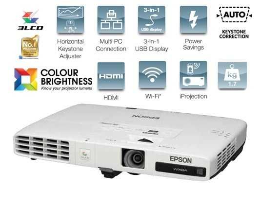 Projektor multimedialny Epson SLIM 3LCD WiFi HDMI EB-1776W Pilot Mocny