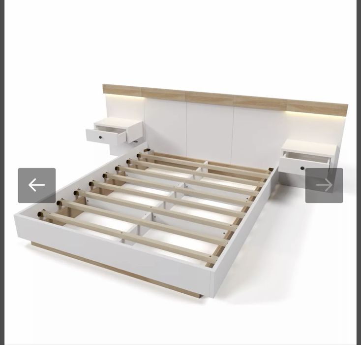 Cama de casal de madeira