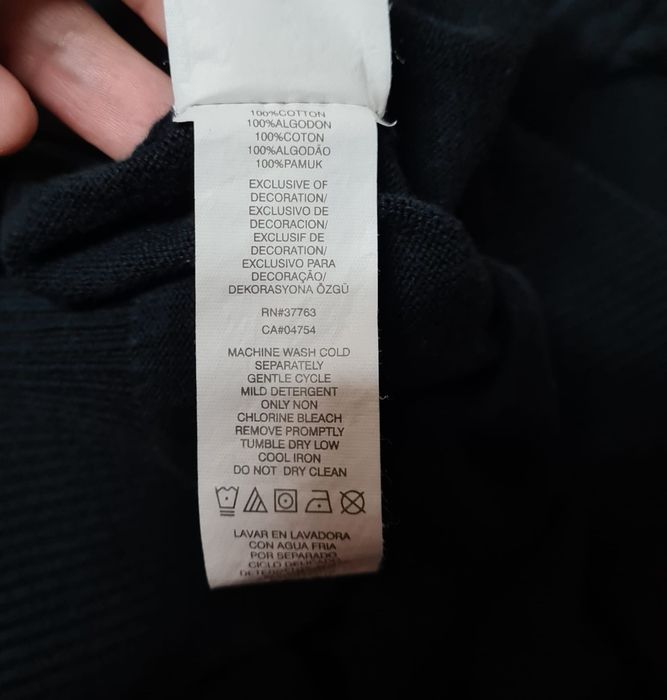 Penguin męski sweter w serek M czarny USA casual bawełna