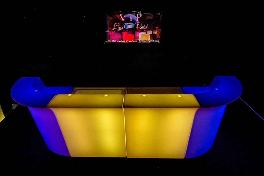 Balcão led em plastico resistente