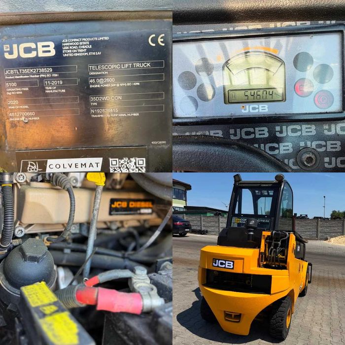 wózek widłowy teleskopowy JCB TLT35D udźwig 3500kg wysięg 4m Kohler TURBO 2020'