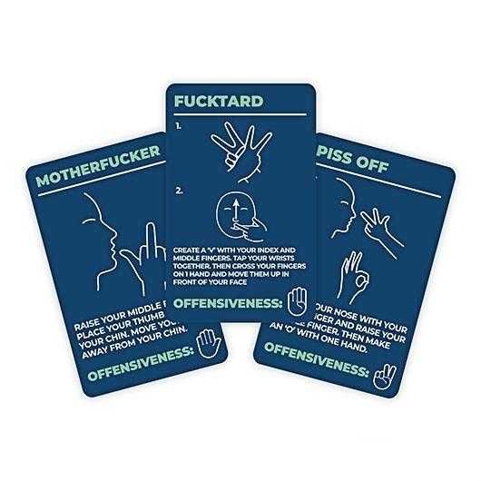 How To F**king Swear In Sign Language Cards -zabawny pomysł na prezent