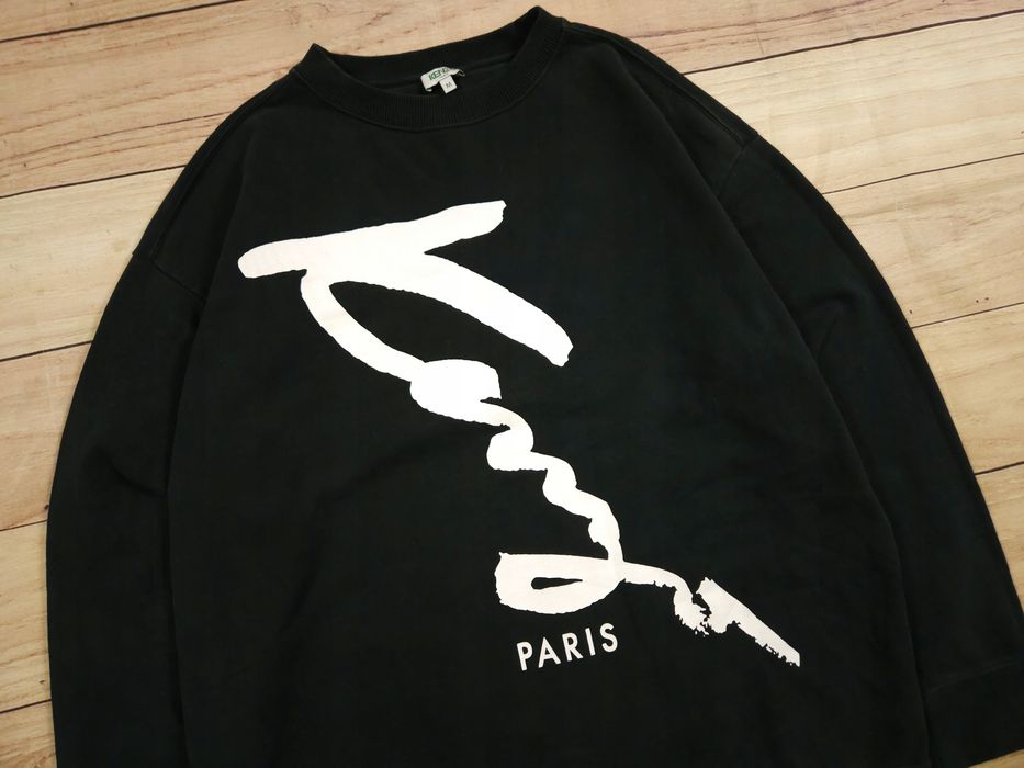 KENZO Bluza Crew Neck Męska Czarna r. M/L
