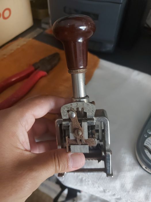Carimbo antigo numerado