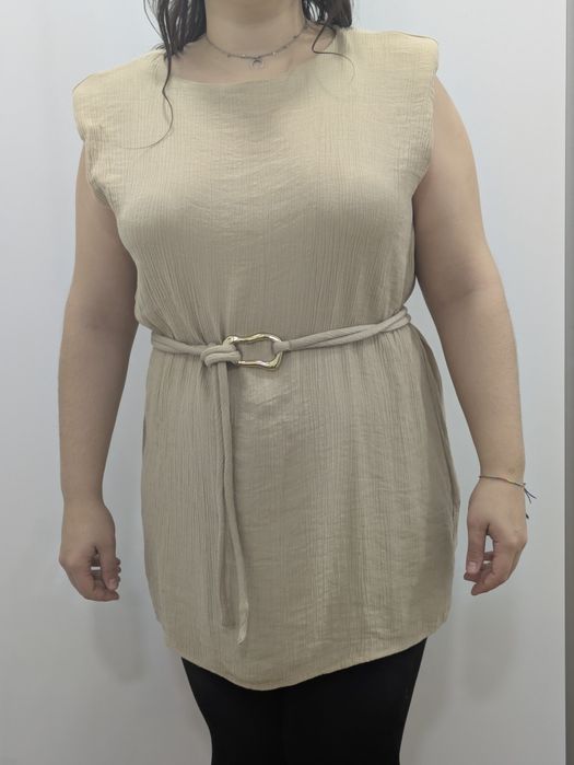 Vestido Creme Zara, Tamanho L