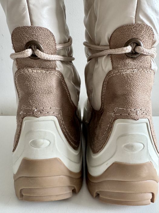 Śniegowce białe ecru 39 - ocieplane, wodoodporne, szerokie palce ZIGN