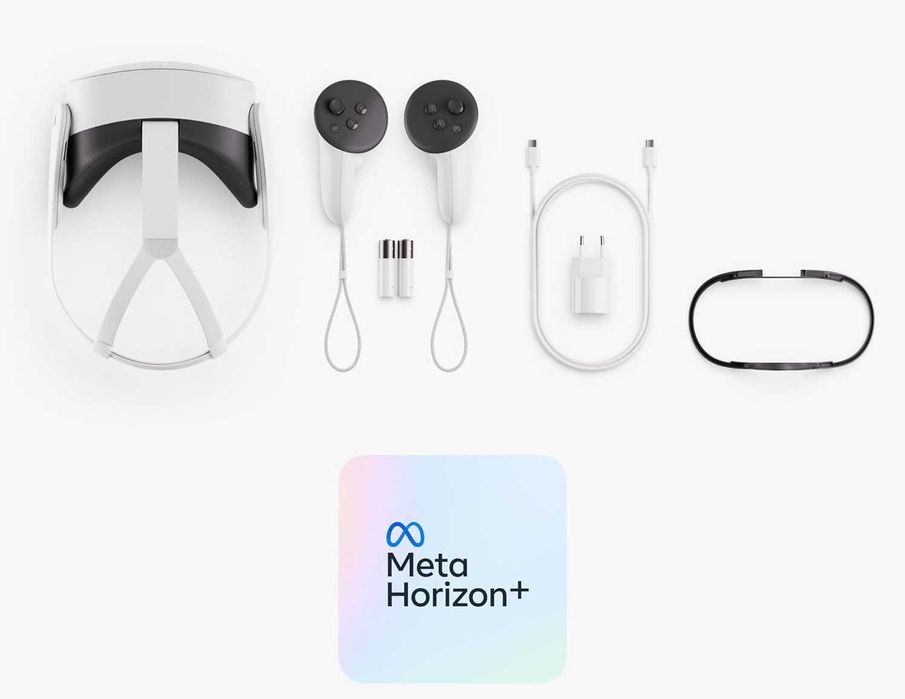 Meta Quest 3S 128GB Gogle VR + 2 Kontrolery + Meta Horizon Plus 3m