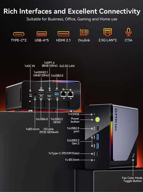 Новий Міні ПК GMKtec K12 | Ryzen 7 H 255 | Radeon 780M | Oculink