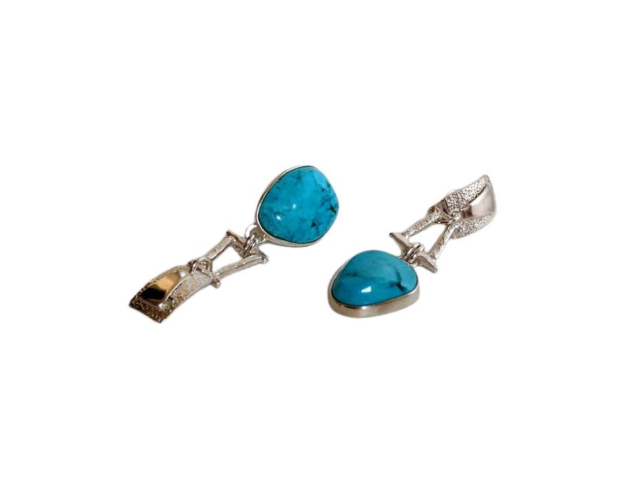 7396. Artystyczne z Turkusem w Srebrze.