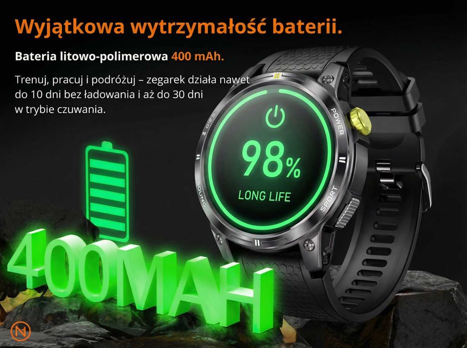 SMARTWATCH smartwatch amoled gps rozmowy bt sport – NOWY