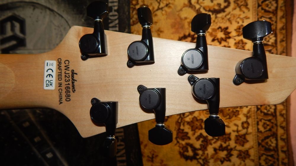 Заряджений семи струнний Jackson js22 7 dimarzio , Сталеві ладиl