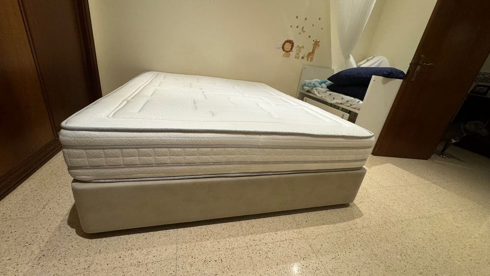 Conjunto Cama Queen 160x200 – Colchão Guru + Sommier America