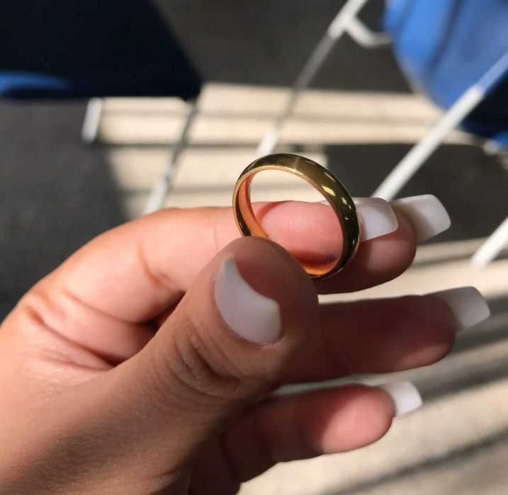 Классическое обручальное кольцо 18K с золотым покрытием, не тускнеющее