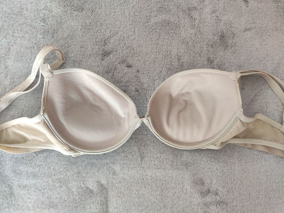 Biustonosz push up cielisty jasny beż 75 B C HUNKEMOLLER