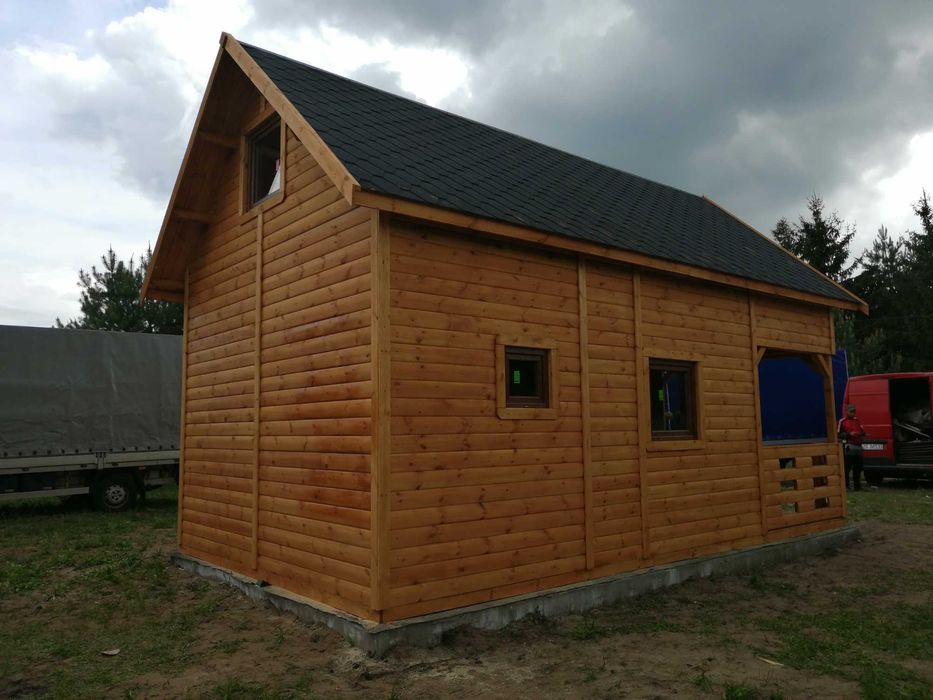 domek drewniany,ogrodowy, letniskowy , z deski, do 35m2, z antresolą
