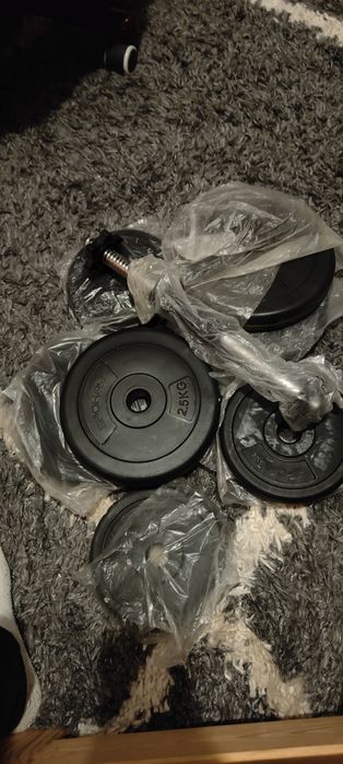Hantla 15 KG plus gryf nowe Spokey siłownia fitness zestaw nowy
