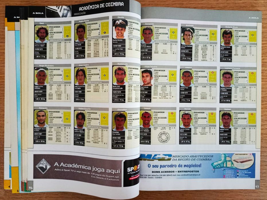 Cadernos A BOLA época 2005 a 2006