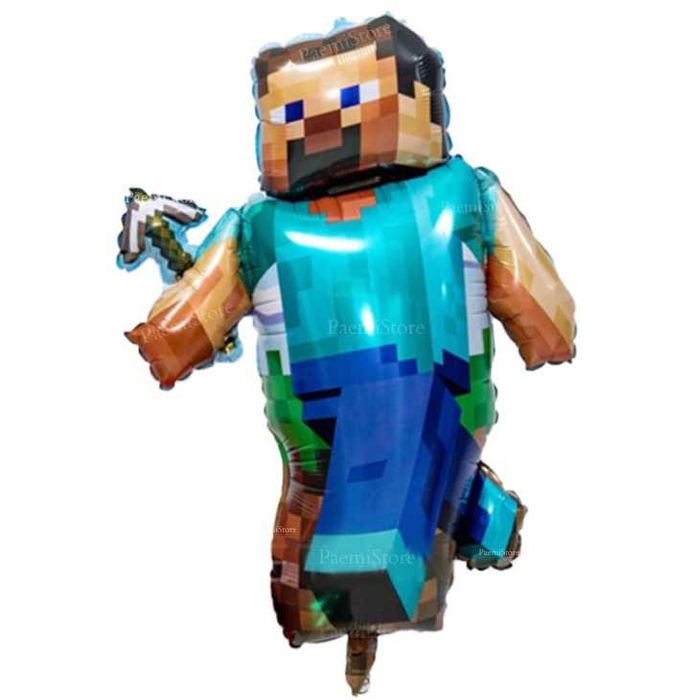 Balon Foliowy Minecraft Steve 90 cm Pixel Survival Game Urodziny