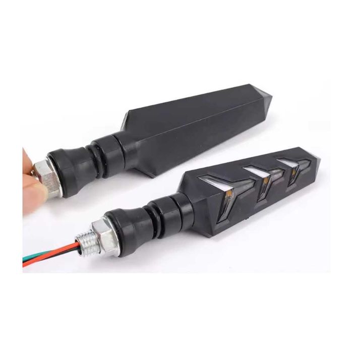 Piscas LED universais - Formato Y com luz sequencial