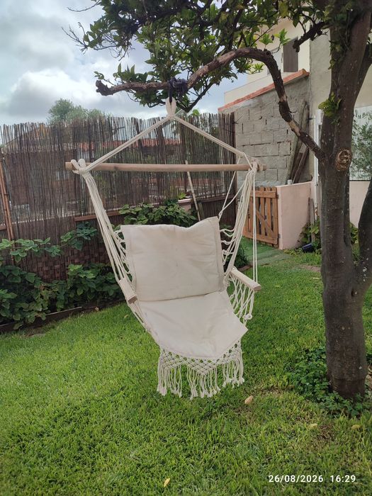 Cadeira Suspensa Estilo Macramé / Baloiço de Jardim