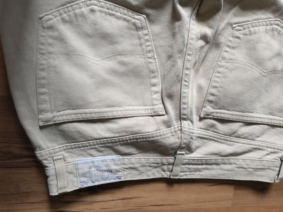 Wrangler Jeans spodnie męskie beż szerokie proste 35/32