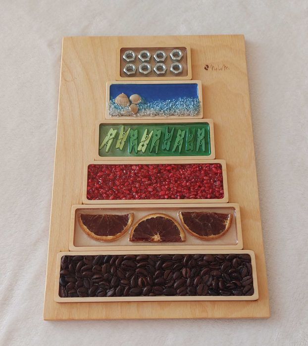 Tablica Układanka sensoryczna Stymulacja Masaż Terapia ręki 48h