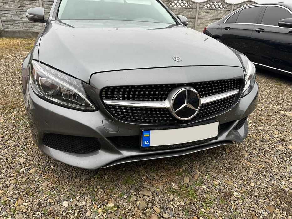 Mercedes C-сlass W205 Решітка Diamond Silver 2018+, без камери