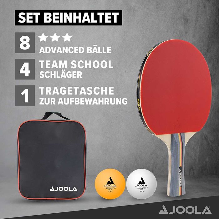 4 Raquetas Ping Pong + 8 bolas + bolsa - NOVO