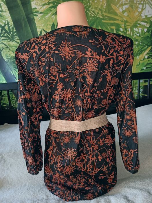 Koszula - tunika damska z kwiatowym wzorem r L