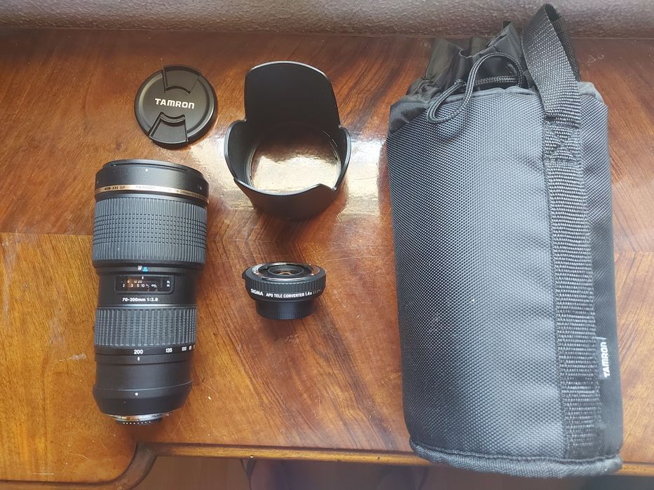 Teleobjectiva 70-200 / 1:2.8 com teleconversor 1.4 para Nikon.