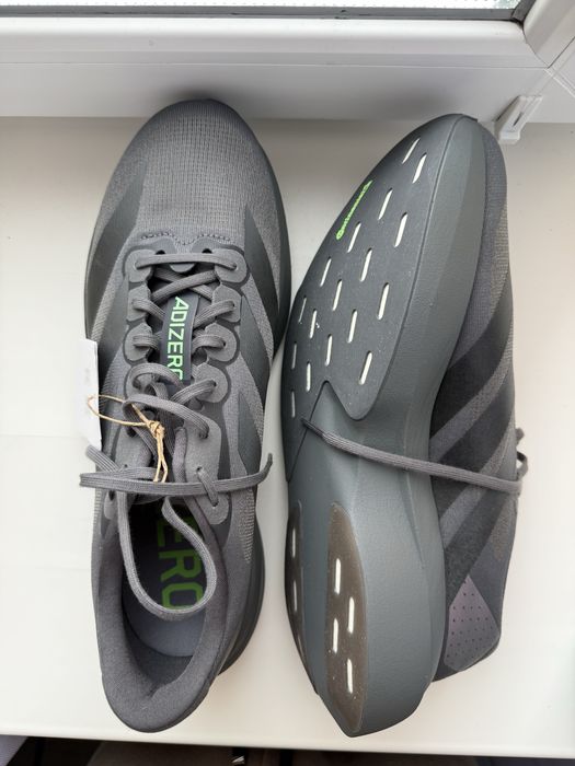 Adidas Adizero Evo SL grey lime 10us (9.5uk, 27cm стопа)