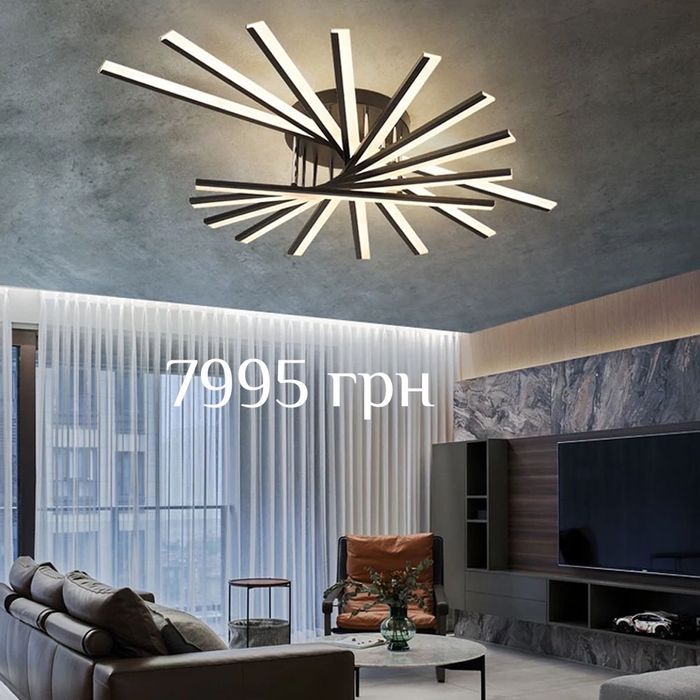 Стельові дизайнерські світильники,лед люстра люстра стельова