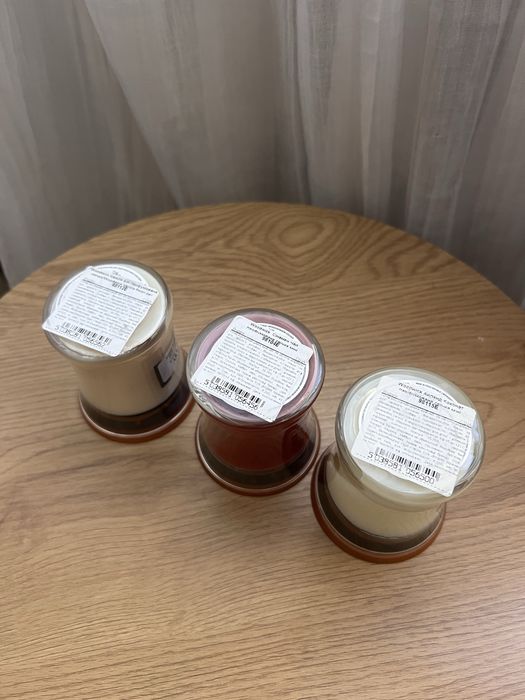 Свічка WoodWick Vanilla Bean, Cinnamon Chai, Island Coconut