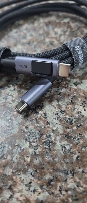 Кабель Ugreen Uno L509 USB-C - USB-C PD 3.0 100W 5A LED-дисплей 1 м