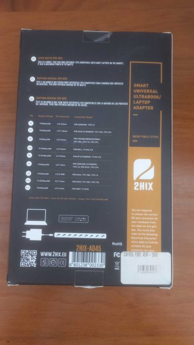 Smart Universal Ultrabook/ Laptop Adapter 2 HIX- AD45 (9 adaptadored ...