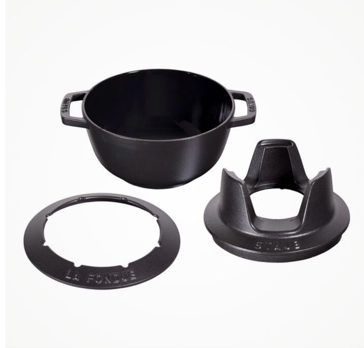Conjunto STAUB para fondue 20cm, preto