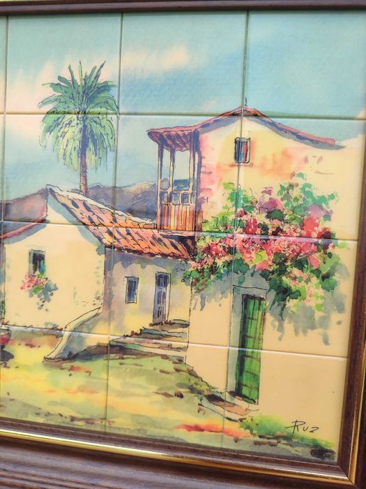 Obraz Malowany na ceramicznych kafelkach - Kafel - Design -