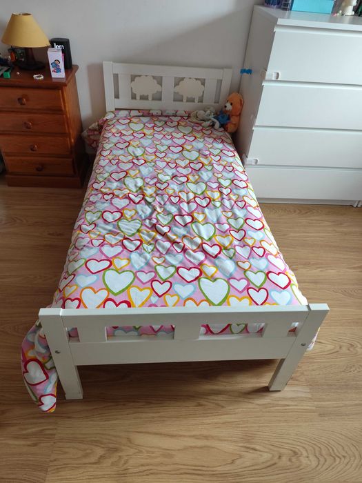 Cama criança c/estrado ripas, branco, 70x160 cm IKEA
