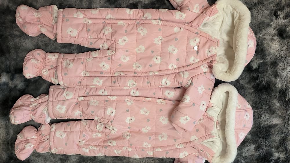 Зимовий комбінезон Chicco ( My First Chicco ) для дівчинки / двійнят (р. 74 та 80)