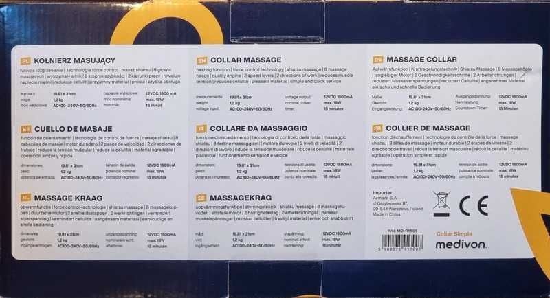 Masażer, medivon, collar massage